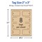 2" x 3" Rectangle Rounded Corners, Kraft Brown Printable Tags